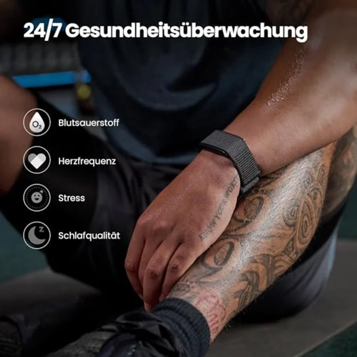 Amazfit Helio Strap Fitness-Tracker Armband, 24/7 Aktivitäts- und Schlaftracker, Herzfrequenzmonitor, 10 Tage Akkulaufzeit, 27 Sportmodi, abonnementfrei für Android & iPhone – Bild 3