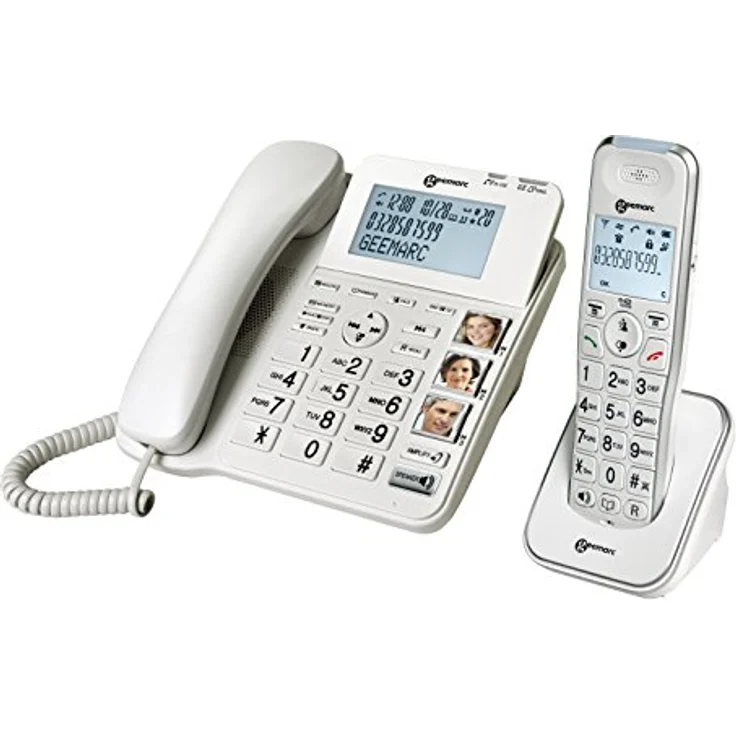 Geemarc AmpliDECT COMBI 295 Combo Seniorentelefon schnurgebunden (+Anrufbeantworter+ ) und Zusatz-Dect-Telefon - Deutsche Version – Bild 2