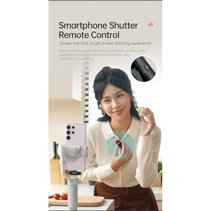 hohem MIC-01 Wireless Lavalier Mikrofon für iPhone iPad, MFi-zertifiziert, Fernbedienung, Geräuschunterdrückung, Integrierter Speicher, kabellos für Live-Stream (1TX+1RX) – Bild 3