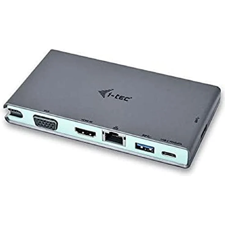 i-tec USB-C 4K Travel Docking Station –Multifunktionsadapter 1x HDMI 4K Ultra HD oder 1x VGA 1x Gigabit Ethernet, 2x USB 3.0 Port 1x USB-C Port 1x USB-C Power Delivery Port kompatible mit Thunderbolt3 – Bild 2