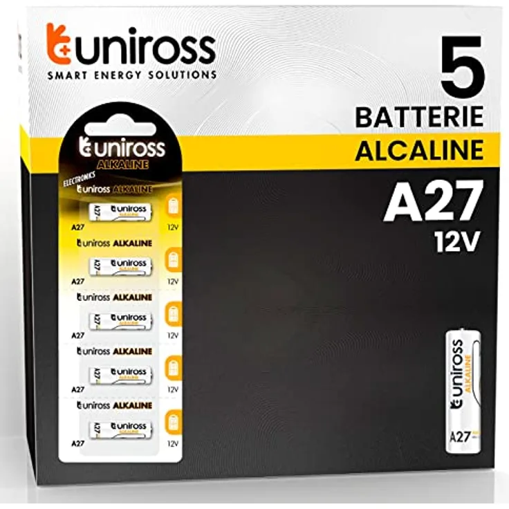 UNIROSS Alkaline LR27A MN27 12V BLISTER*5