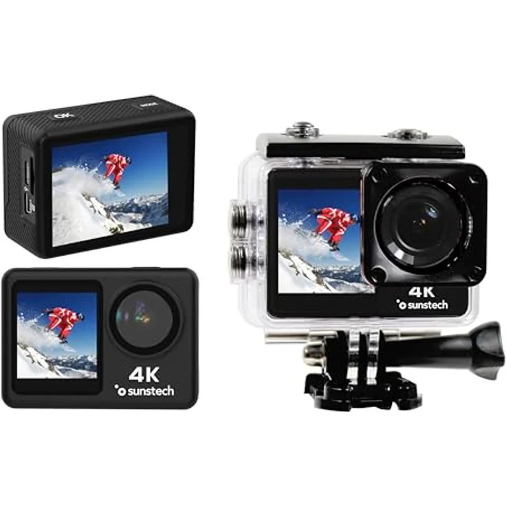 Sunstech Adventure4K Sportkamera, Ultraleicht und wasserdicht, 4K HD, integriertes WLAN und Mikro, 170° Weitwinkelobjektiv – Bild 2