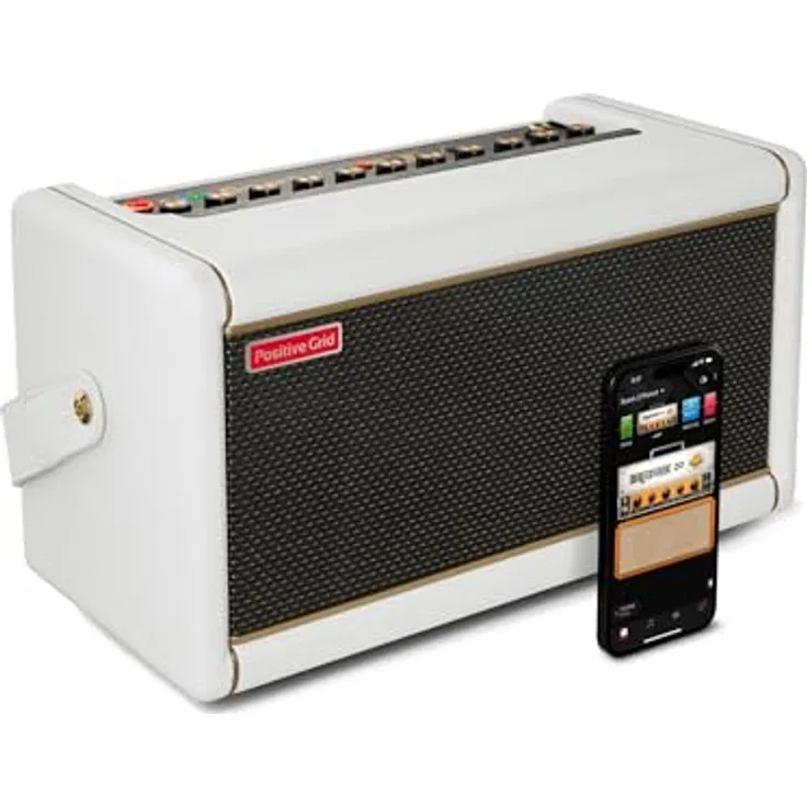Positive Grid Spark 2, 50W Smart Übungs-Verstärker & Bluetooth Lautsprecher mit KI-Features, Looper und Smart App – Pearl