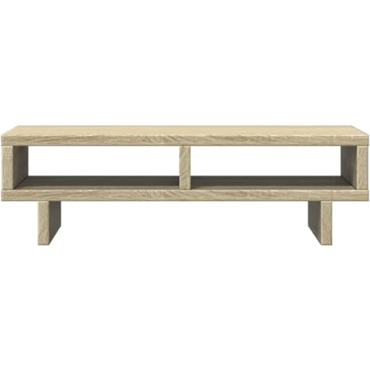 vidaXL Monitorständer Sonoma-Eiche, Holzwerkstoff mit 2 Fächern, 50x27x15 cm, max. Belastbarkeit 25 kg – Bild 4