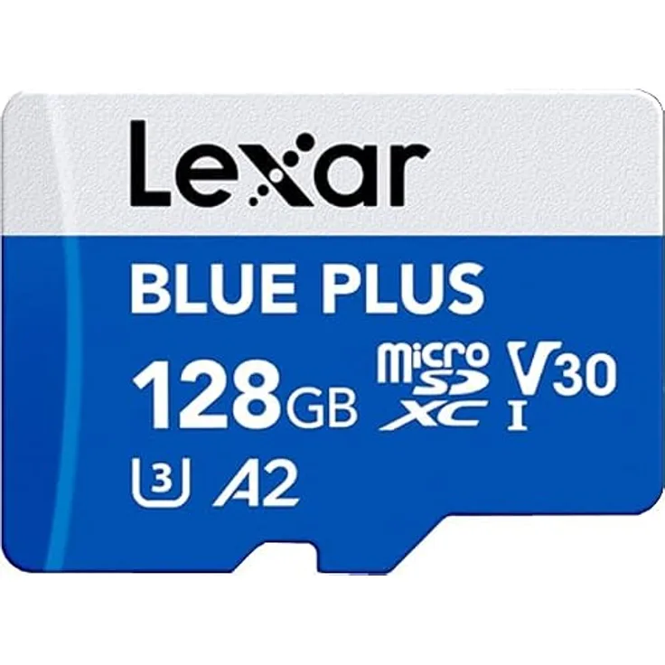 Lexar Blue Plus MicroSD Card 128GB, UHS-I Speicherkarte mit 170 MB/s Lesegeschwindigkeit, A2-App-Leistung, blau