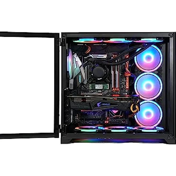 Big Buy Cooking Caja Semitorre ATX Talius Zeus, MicroATX Gaming Gehäuse mit gehärtetem Glas und verbessertem Kabelmanagement, schwarz – Bild 3