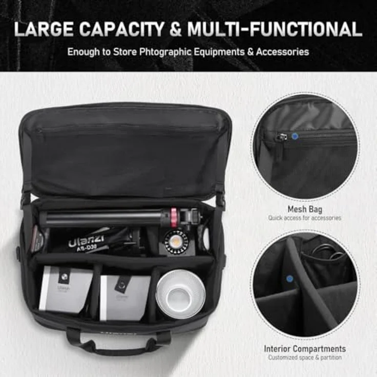 ULANZI OM-01 Multifunktions-Tragetasche B014, Kamerazubehör Tasche mit vielseitigem Stauraum – Bild 5