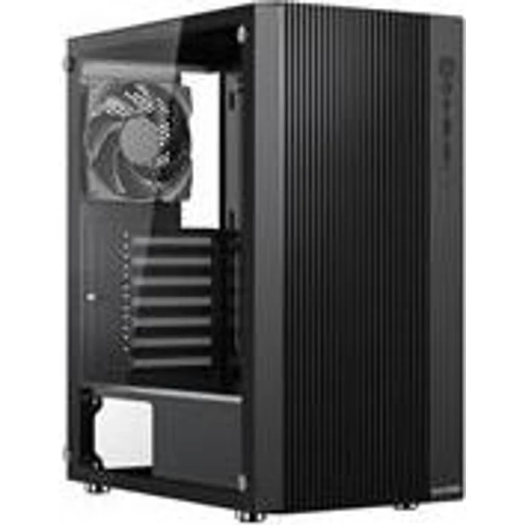 Kingston 1stCOOL G4 ATX-Gehäuse, transparent mit USB3.0 & USB-C, 2x 120mm Lüfter, schwarz