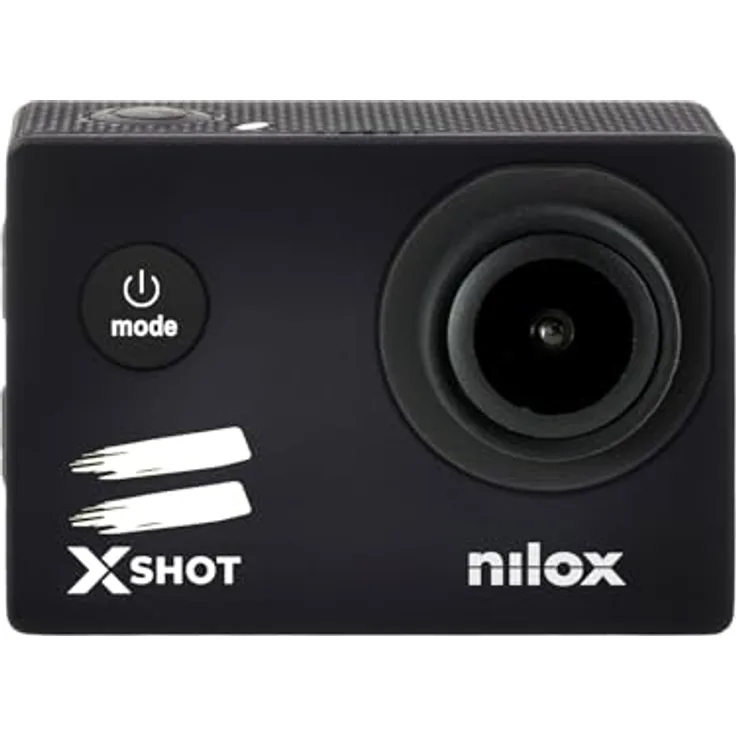 Nilox XShot, Action-Kamera mit 2560x1440 HD-Auflösung, wasserdicht bis 30 Meter, 170° Weitwinkelobjektiv, microSD bis 128 GB, elektronische Bildstabilisierung