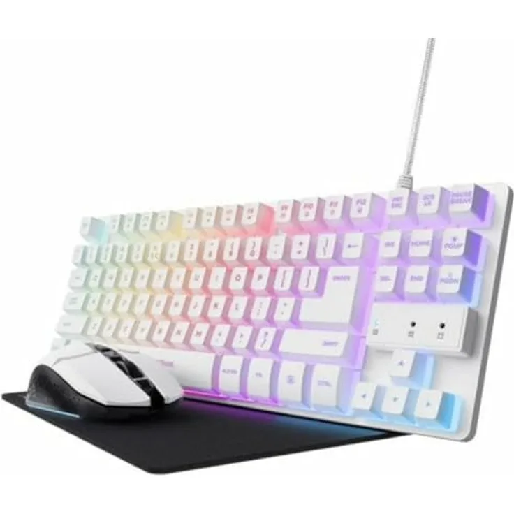 Trust GXT794 Gaming-Tastatur und -Maus, mehrfarbig, Maße: 46 x 21 x 10,7 cm