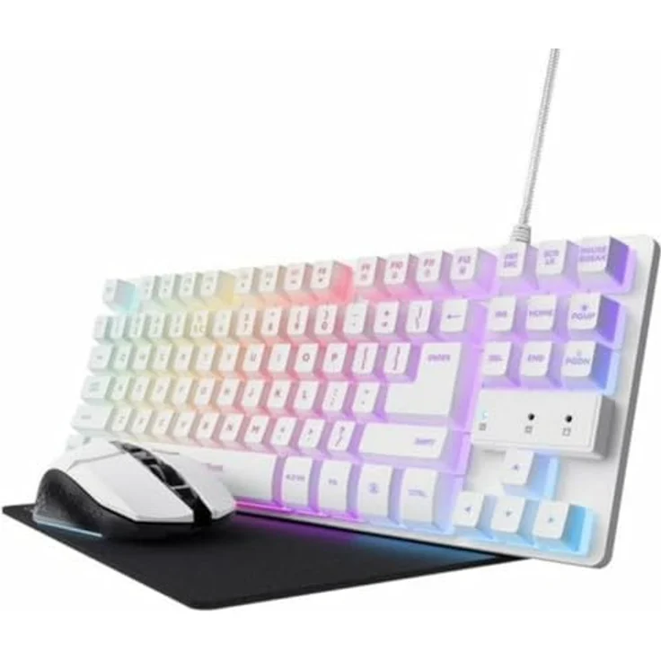 Trust GXT794 Gaming-Tastatur und -Maus, mehrfarbig, Maße: 46 x 21 x 10,7 cm