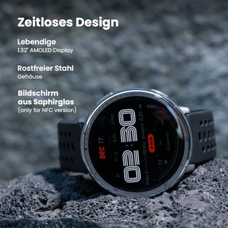 Amazfit Active 2 Smart Watch 44mm, AI, Sprachsteuerung, GPS, kostenloses Kartenmaterial, 10 Tage Akku, 160plus Sportmodi, 5 ATM wasserdicht, für Android und iPhone, Edelstahlgehäuse, AMOLED-Display – Bild 2