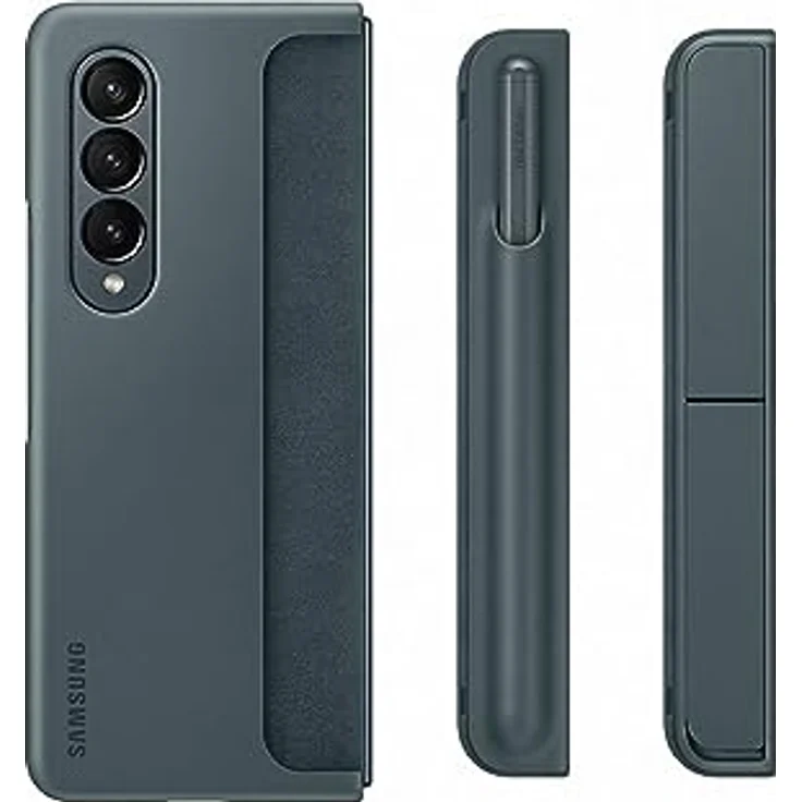 Samsung Standing Cover EF-OF93P für das Galaxy Z Fold4 | Smartphone Cover, Handy-Hülle inklusive S Pen und Ersatzspitzen, Schutz Case, stoßfest, Graygreen – Bild 2