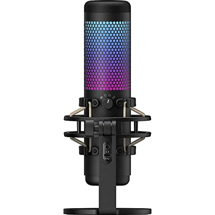 HyperX Mikrofon Gaming Quadcasts USB, RGB-Beleuchtung, USB-Typ C, Montageadapter inklusive – Bild 3