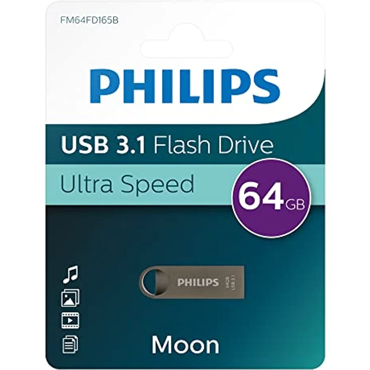 Philips USB Flash Drive Moon Edition 16 GB, USB3.1, Aluminium – Bild 3