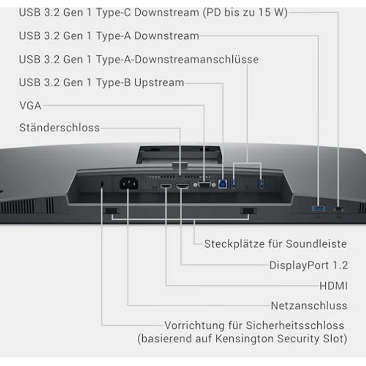 Dell P2725H 27" FHD IPS Monitor, 1920 x 1080, 100Hz, 8ms, TÜV Rheinland Eye Comfort – Bild 8