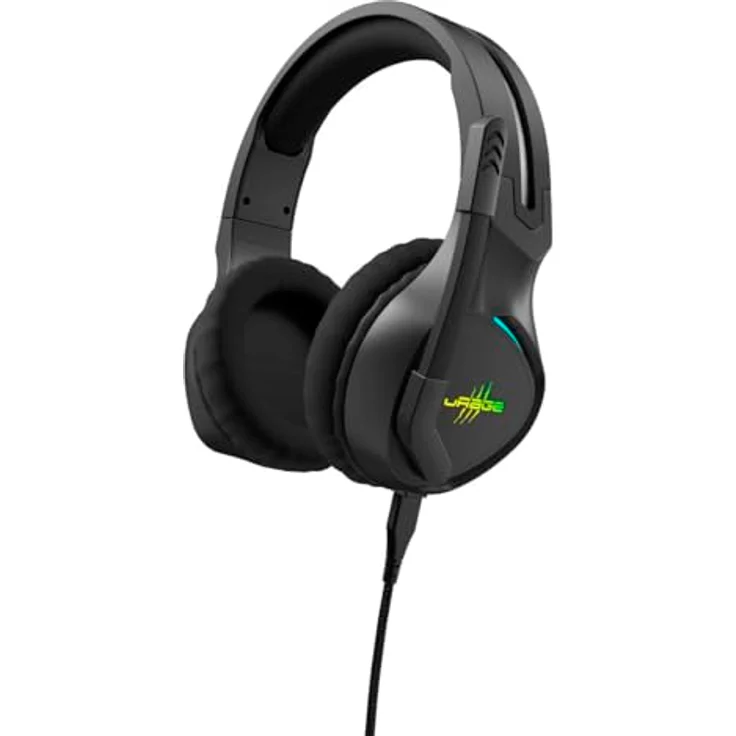 uRage Gaming Headset „SoundZ 710 7.1 V2“ (Headset für PC und PS5 optimiert, DTS Lizenz, 7.1 Virtual Surround Sound, LED Beleuchtung, Plug & Play, Over Ear Kopfhörer) schwarz – Bild 2