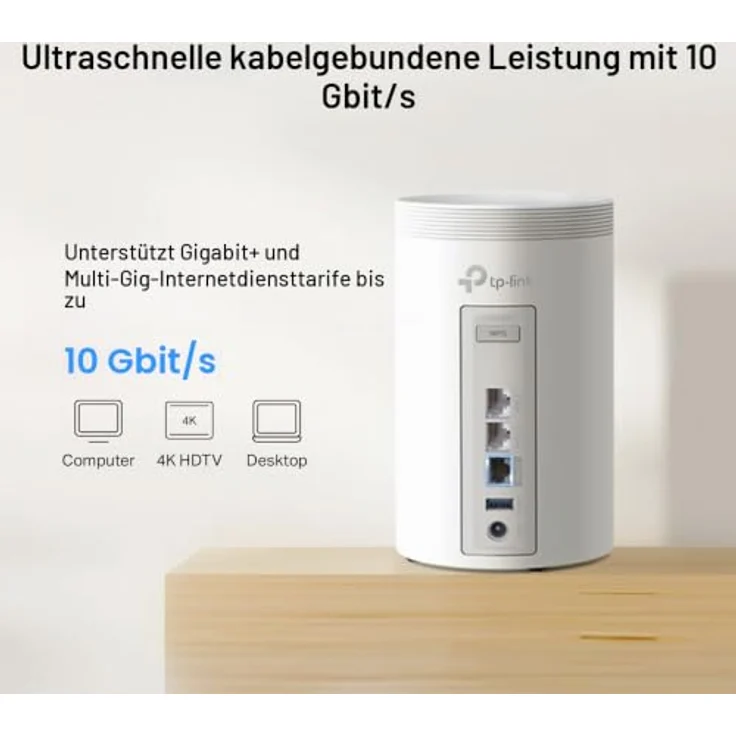 TP-Link Deco BE68, Wi-Fi 7 Mesh WLAN Tri-Band mit BE14000, 8 Streams, Multi-Link Operation, 1×10G, 1×2.5G und 1×Gigabit Port, USB 3.0 – Bild 4