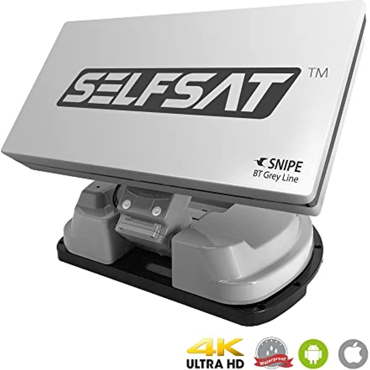 Selfsat Selfsat SNIPE BT Grey Line Single, automatische Camping Antenne mit iOS/Android Steuerung, 10 vorprogrammierte Satelliten, ultra wasserdicht – Bild 2