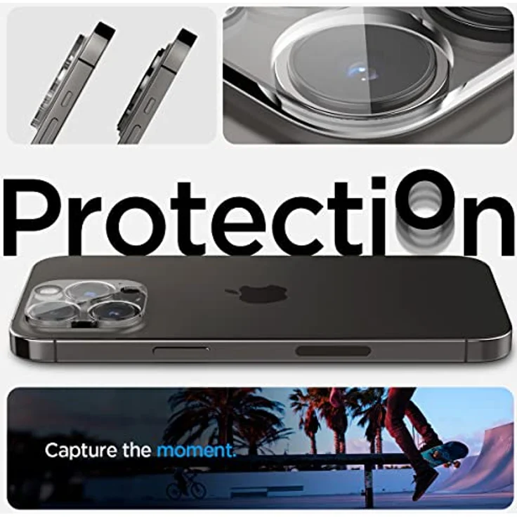 Spigen Apple iPhone 14 Pro Max Kamera Lens Glass Protector Glas.tR Optik (2 Stück) Crystal Clear - AGL05228 – Bild 3