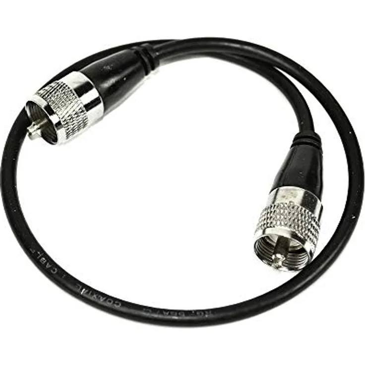 Albrecht 7580 Verbindungskabel NC-535, 50 cm lang, 2 PL259 Stecker, schwarz