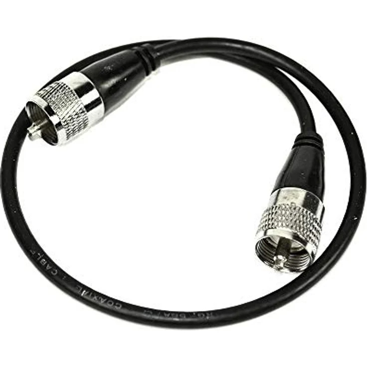 Albrecht 7580 Verbindungskabel NC-535, 50 cm lang, 2 PL259 Stecker, schwarz