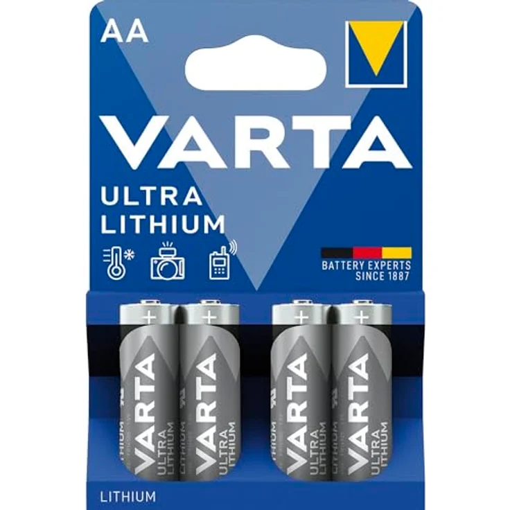 VARTA Lithium AA Mignon LR06 Batterien, ideal für Digitalkamera Spielzeug GPS Geräte Sport- und Outdoor-Einsätze (4er Pack) – Bild 2