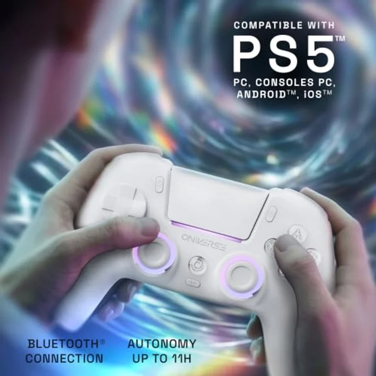Oniverse Starion Wireless Controller - Weiß, Bluetooth Gamepad für Android, PC, PlayStation 5 und iOS – Bild 5