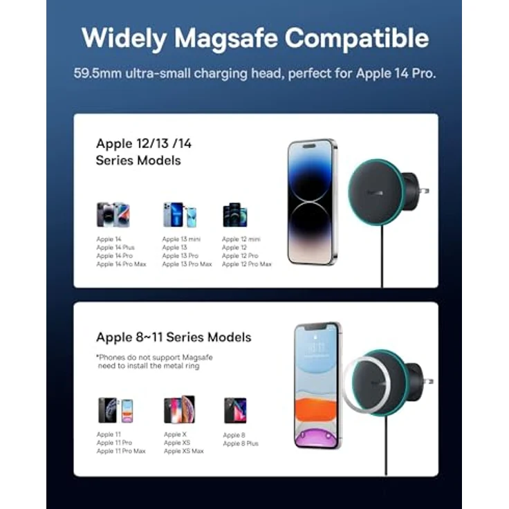 Baseus CW01, Universell Magnetisch Auto-Ladegerät 40W, Schwarz – Bild 4