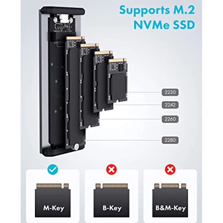 GrauGear externes Gehäuse M.2NVMe SSD PCIe3.0 10Gbit retail - Gehäuse – Bild 5