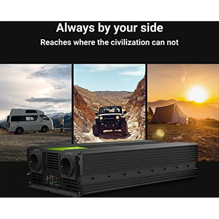 GreenCell Power Inverter 12V > 230V 1500W Black – Bild 5