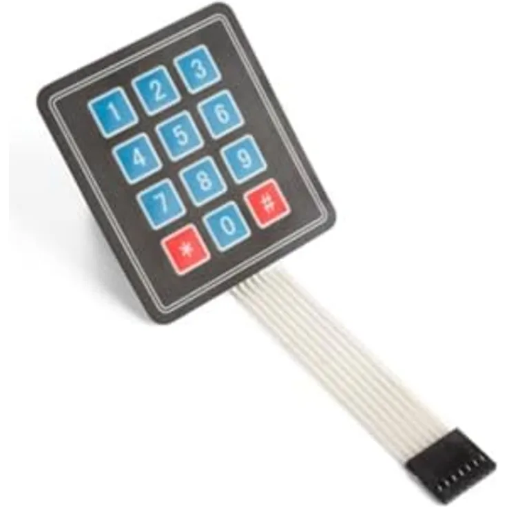Whadda Membrantastatur 3 x 4, 7-Pin-Anschluss für einfache Dateneingabe, kompakt und vielseitig