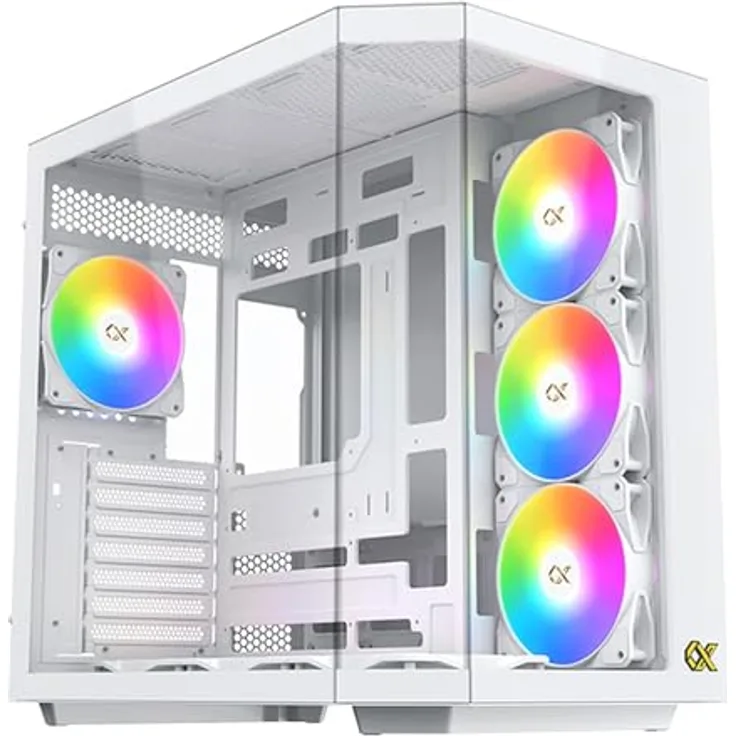 Xigmatek CUBI II Arctic, EATX PC-Gehäuse mit 3 Glas-Panels, weiß