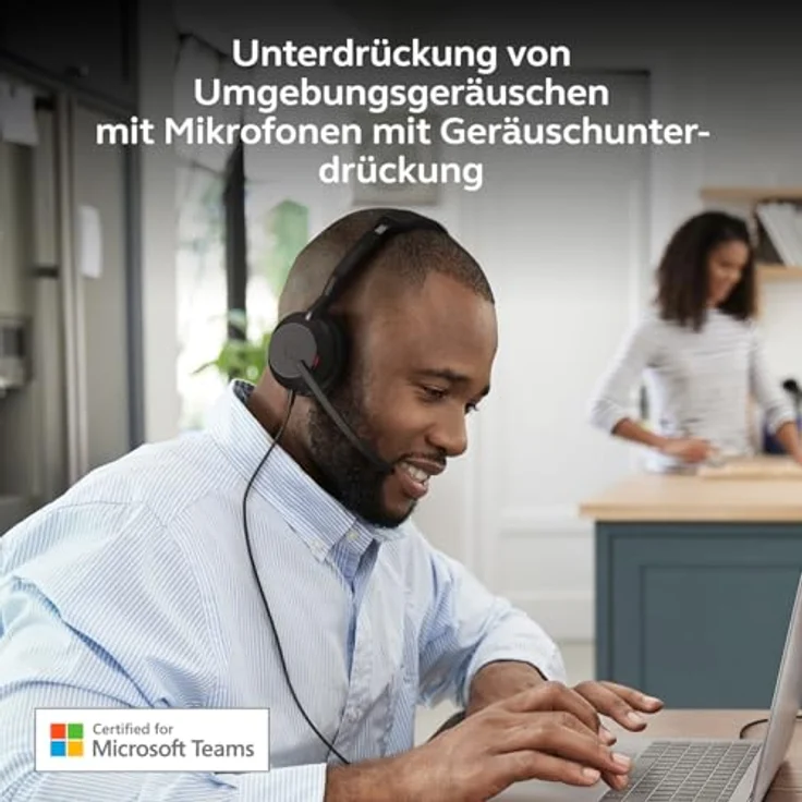 Jabra Evolve2 50, schnurgebundenes Mono Headset mit USB-A/USB-C, ANC und Busylight, professioneller Klangqualität – Bild 6