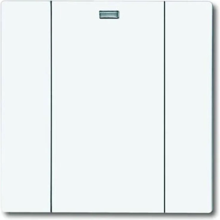 ABB 2CKA006730A0054 Wandschalter, Verkehrsweiß 6731-84, netzunabhängiger 1-fach Wandsender mit Beschriftungsfeld für Licht- und Jalousiesteuerung