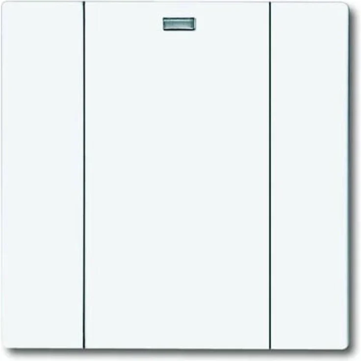 ABB 2CKA006730A0054 Wandschalter, Verkehrsweiß 6731-84, netzunabhängiger 1-fach Wandsender mit Beschriftungsfeld für Licht- und Jalousiesteuerung