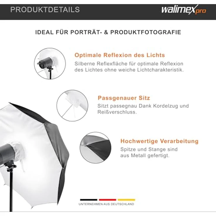 Walimex pro Schirmsoftbox Reflektor, 109cm – Bild 5