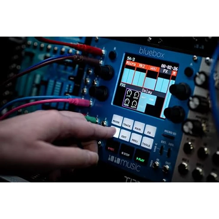1010music bluebox Eurorack Edition, Studio- und Livemixer mit 8 Audioeingängen, MIDI-Anschluss und 24 Bit Audioauflösung, Blau – Bild 5