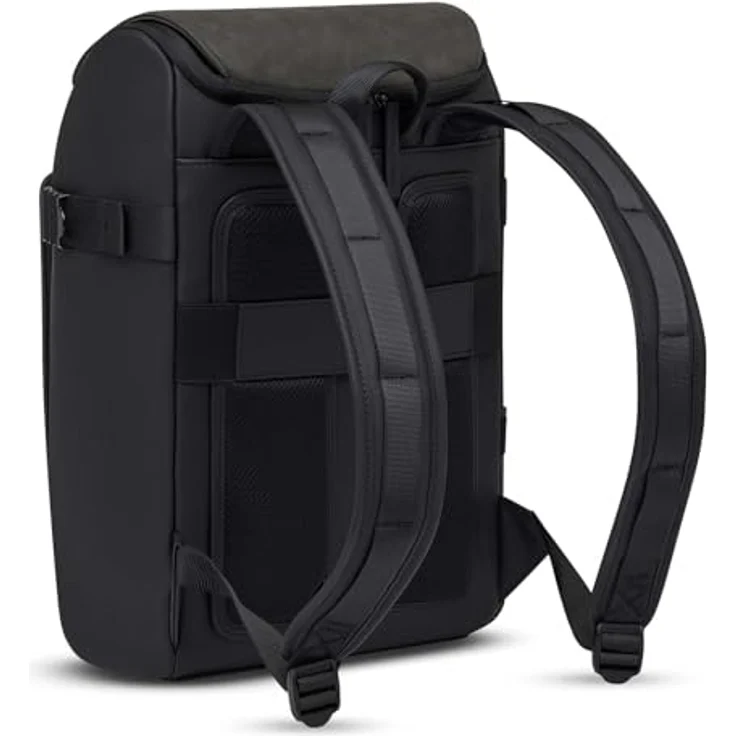 Kapten & Son Bali Medium Backpack, Laptoprucksack mit 18L Volumen, gepolstertem Laptopfach und Trolleyhalterung, All Black – Bild 3