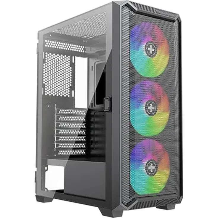 Xilence ATX Miditower (Mini ITX, ATX, mATX), PC Gehäuse, Schwarz