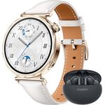 HUAWEI Watch GT 5 41 mm Smartwatch, Kunstvolles Design, Erweiterte Lauf- und Fahrradfunktionen, Gesundheitsmonitoring, Bis zu 7 Tage Akkulaufzeit, Kompatibel mit iOS & Android, Weiß + FreeBuds 5i