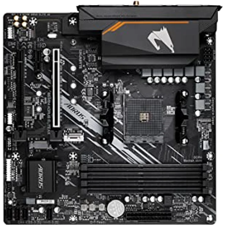Gigabyte B550M AORUS Elite AX (AM4/AMD/B550/Micro ATX/Single M.2/SATA 6Gb/s/USB 3.2 Gen 1/Realtek GbE LAN/PCIe 4.0) Mainboard - AMD Ryzen 5000 Serie kompatibel, PCIe 4.0, RGB Fusion 2.0 – Bild 4