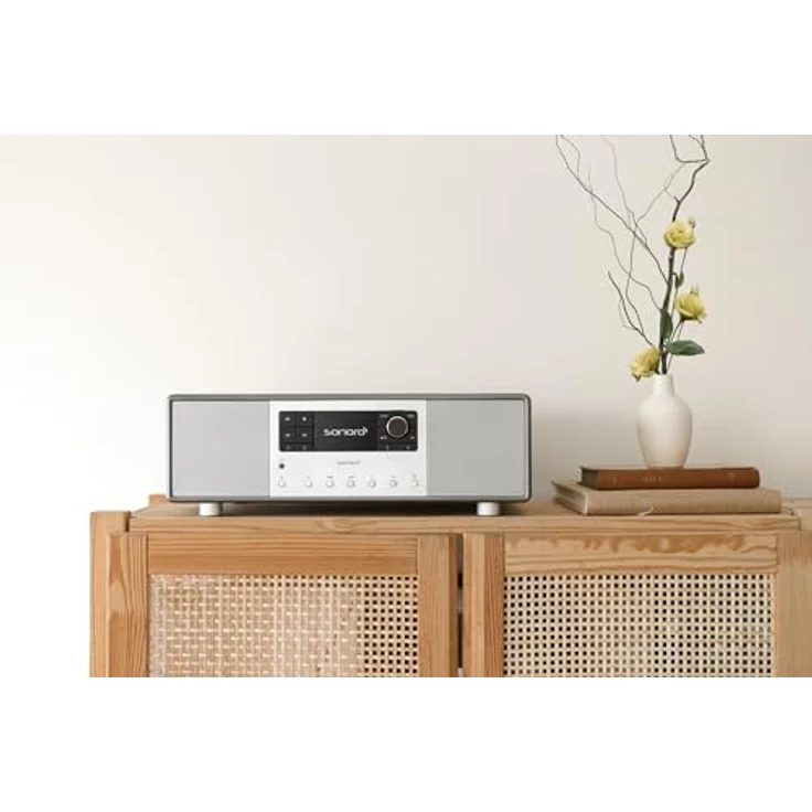 sonoro Primus Internetradio mit Bluetooth (Spotify, Deezer, Podcasts, FM/UKW, DAB Plus, WLAN, AUX-In, Holzgehäuse) Stereoanlage Matt Graphit – Bild 6