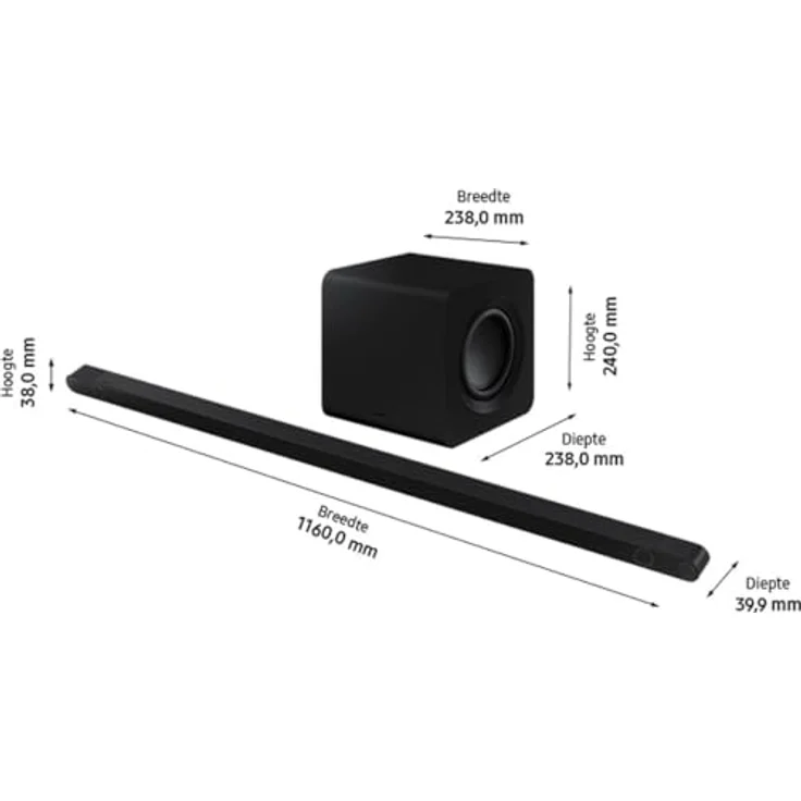 Samsung HW-S800D/EN Ultra Slim Atmos Soundbar, 3.1.2-Kanal Sound mit kabellosem Dolby Atmos und elegantem Design – Bild 3