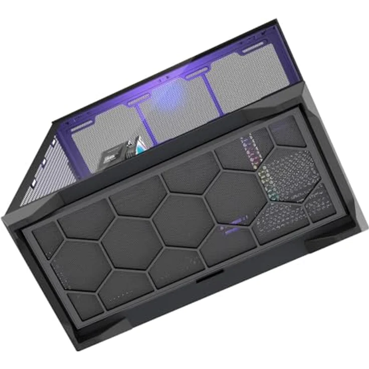 Modecom Volcano Space XL Full Tower NF, PC Gaming Gehäuse ATX, Schwarz, modularer Aufbau, Platz für 400mm GPU, modernes Dual-Chamber Design, gehärtete Glas-Optik, ohne Lüfter – Bild 8