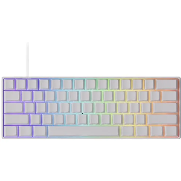 Akko MonsGeek FUN60 Pro Gaming-Tastatur, RGB, Glare Magnetic Switch – weiß, ANSI (US)