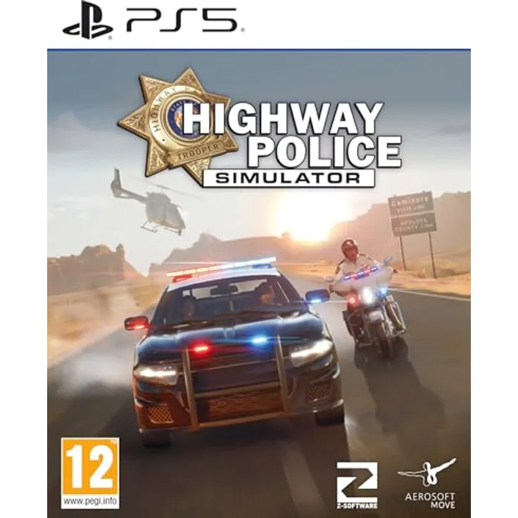 Just For Games Highway Police Simulator Playstation 5 - Realistic American setting, story-driven gameplay, authentic police vehicles