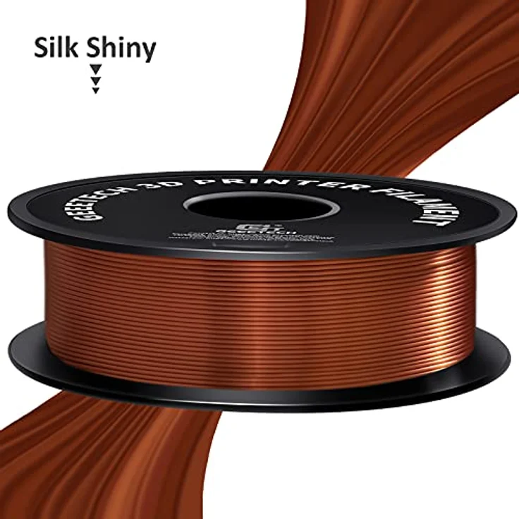 GEEETECH PLA Filament 1.75mm Silk Copper, 3D Drucker Filament, 1kg Spule, umweltfreundlich und hohe Präzision – Bild 2