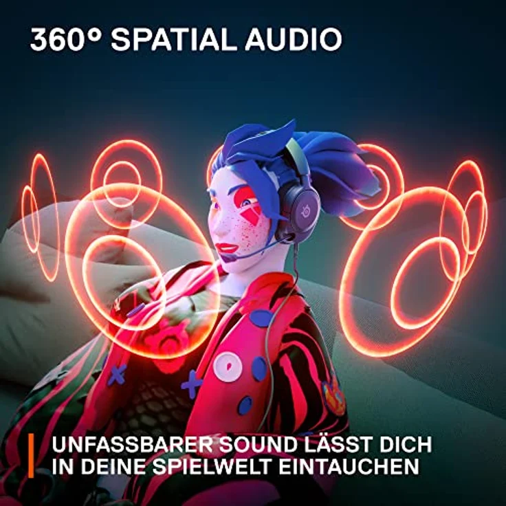 SteelSeries Arctis Nova 1X - Multi-System Gaming-Headset - Hi-Fi-Treiber - 360° Surround-Sound - Memory Foam-Ohrpolster  – Bild 4