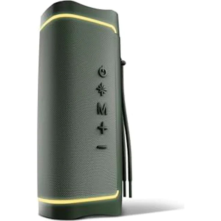 Energy Sistem Yume Eco Bluetooth-Lautsprecher (100% recycelter Kunststoff, 15 W, IPX6, TWS, MP3, Micro SD), Grün – Bild 1